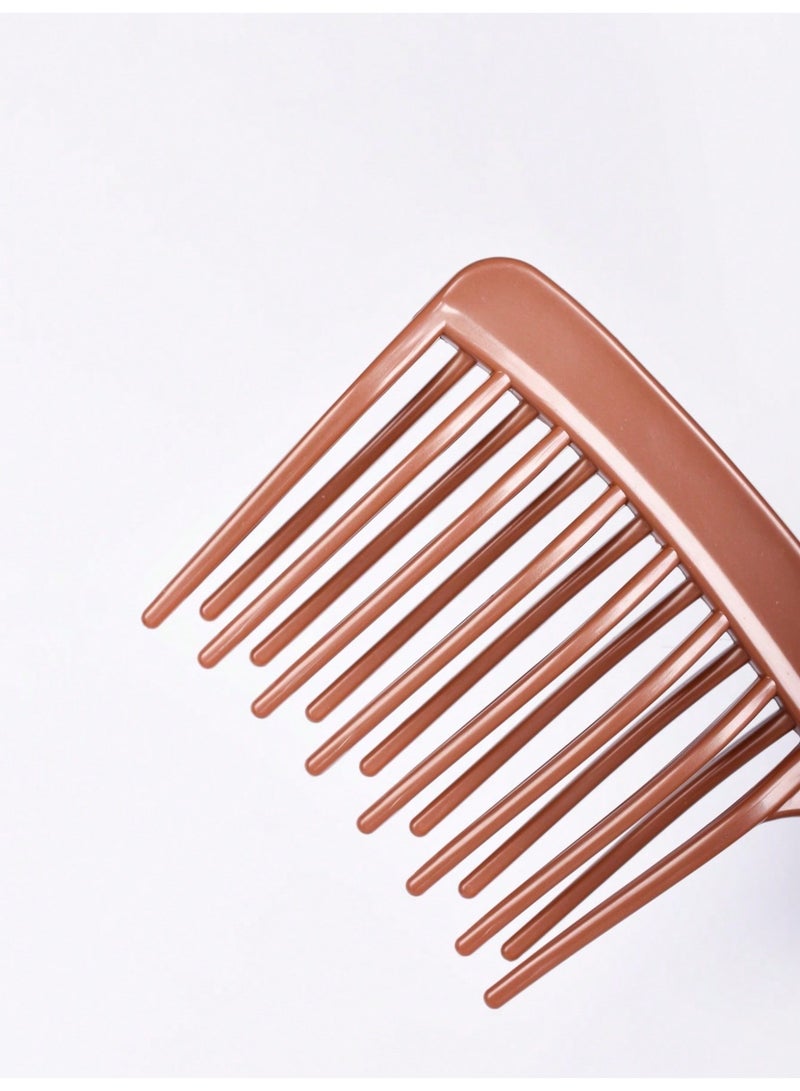 Miamia 2 Pcs Set of Women’s Double Row Wide Tooth Comb, Large Hair Comb, Suitable for Long Curly Hair and Styling, Prevent Static Gold - Image 3