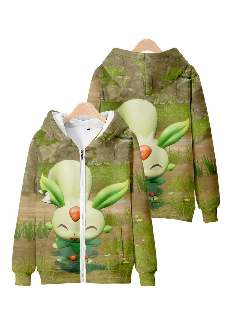Generic - Palworld Phantom Beast Palu Game Zipper Hooded Sweatshirt 3D Printed Zipper for Adults and Children - Image 1