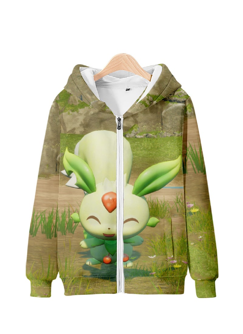 Generic - Palworld Phantom Beast Palu Game Zipper Hooded Sweatshirt 3D Printed Zipper for Adults and Children - Image 1