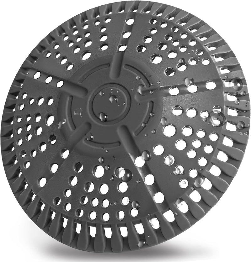 AWzzz Shower Drain Hair Catcher, 5.5in Shower Hair Catcher Large Premium Silicone Drain Protector Strainer, Shower Drain Cover for Shower Room, Floor Drain, Bathroom Sink, Dark Grey - Image 1