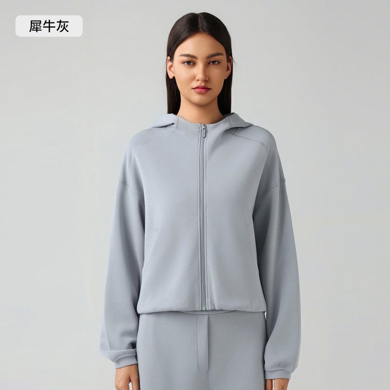 Generic Autumn Winter Casual Hoodie Zip Cardigan DAW166 Rhino gray