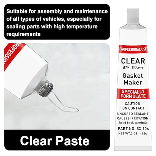 EIGTWEN 170g RTV Silicone Gasket Maker, Clear Silicone Sealant Shockproof and Leakproof, High Temperature Resistant, RTV Sealant Can be Used in Engines, Transmissions, Superchargers and All Types of Gaskets - Image 3