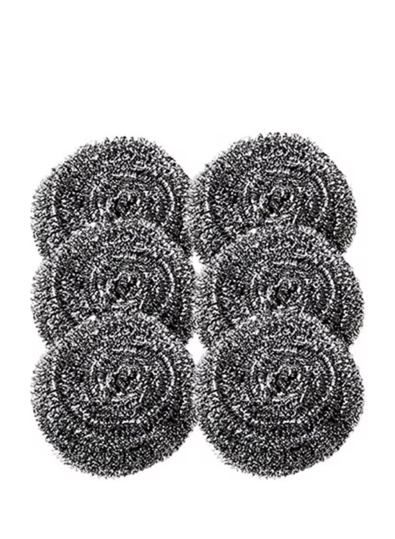 BLUE CORAL 6-Pack Stainless Steel Wire Brush with Long Handles Kitchen Replacement Steel Wool Wire Ball Dishwashing Brush Sink Countertop Cleaning - Image 1