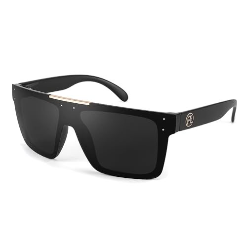 FEISEDY Men Sunglasses Polarized Oversized Square Flat Top Cycling Running Fishing Golf Hiking Sports B2990 - Image 1