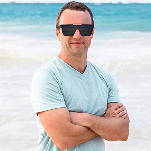 FEISEDY Men Sunglasses Polarized Oversized Square Flat Top Cycling Running Fishing Golf Hiking Sports B2990 - Image 4