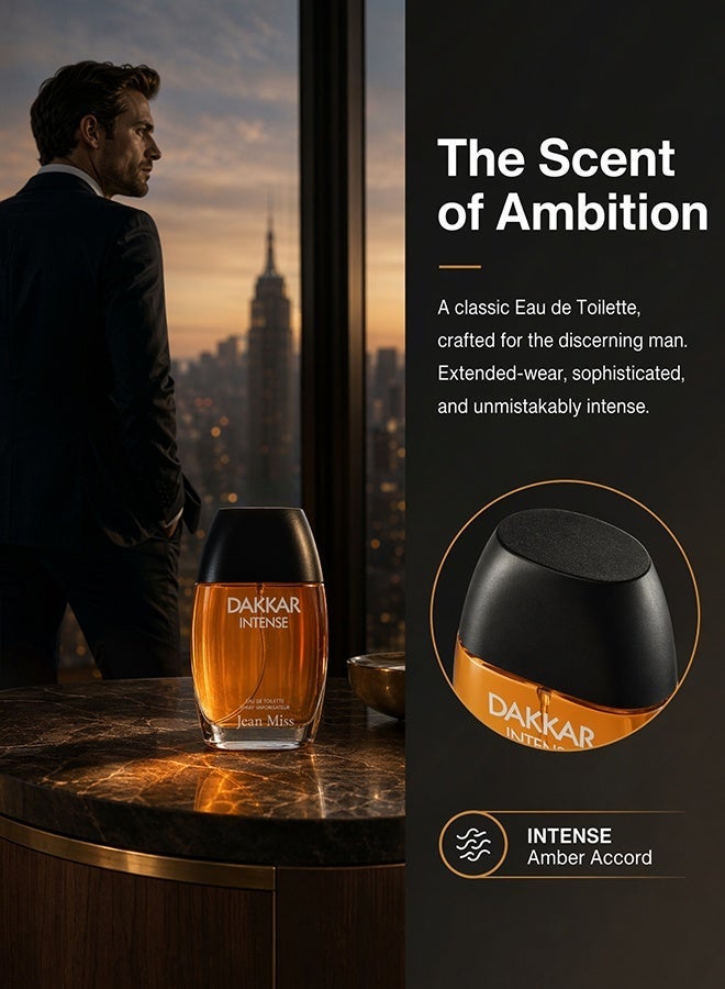 جان مس DAKKAR INTENSE عطر مزج، EDT، رذاذ، 90 مل، عطر هدية مغلف - Image 4