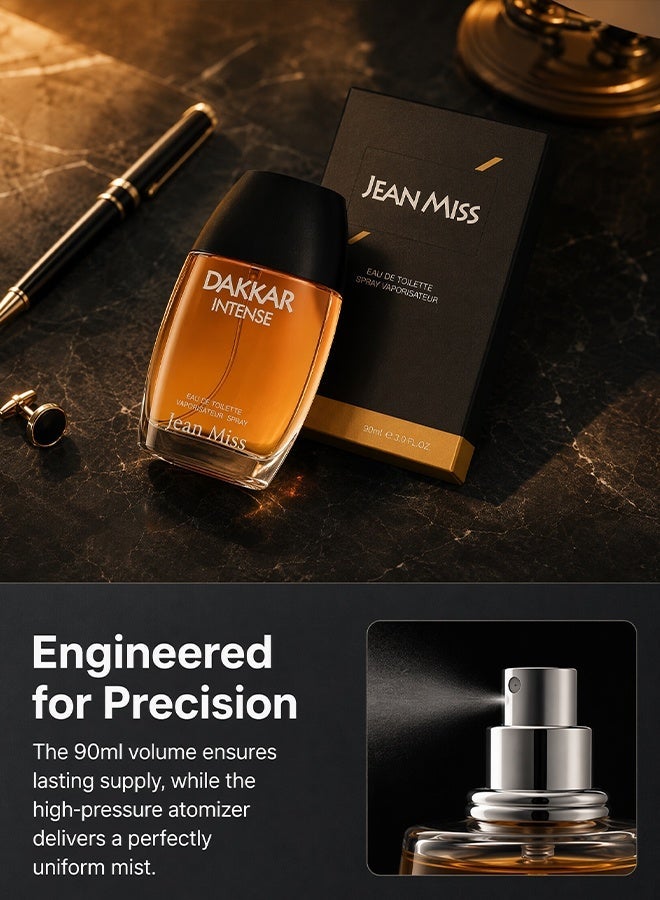 جان مس DAKKAR INTENSE عطر مزج، EDT، رذاذ، 90 مل، عطر هدية مغلف - Image 5