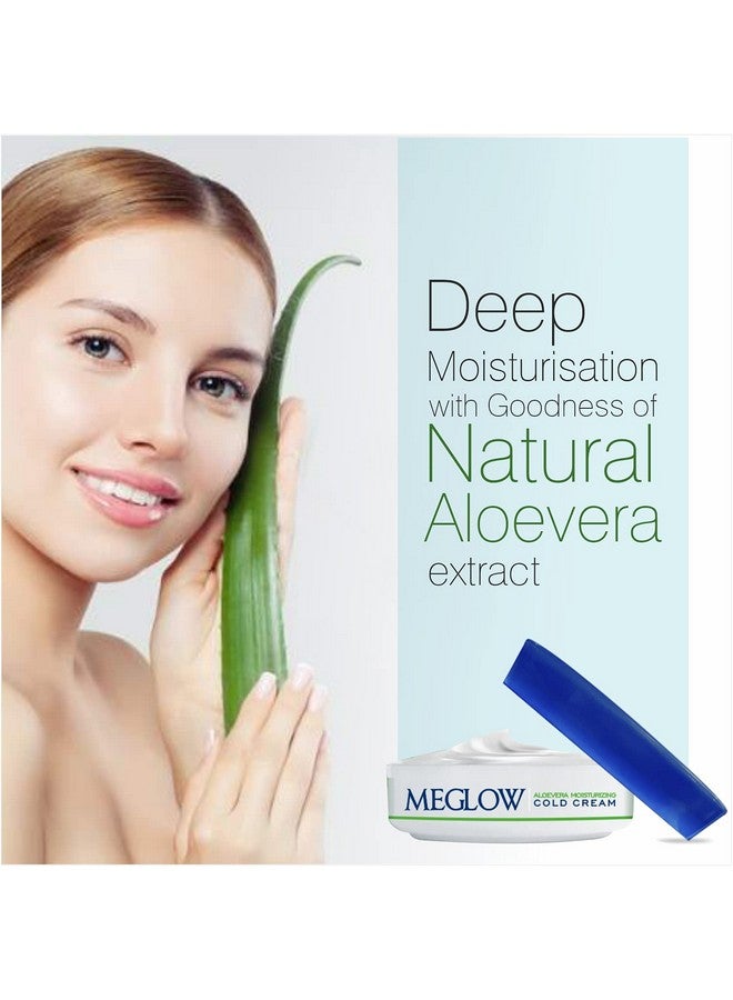 MEGLOW Cold Cream For Dry Skinfacehand & Bodywith Spf15 Protectionenriched With Aloe Vera & Cucumber Extractnongreasynourished And Moisturized Skin(125Gmpack Of 2) - Image 4