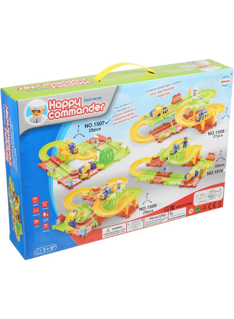 Happy Commander Track Set from  Track Collection - Multicolor - 28 Pieces - Image 2