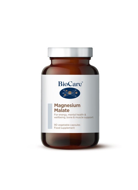 Magnesium Malate For Energy, Mental Health & Wellbeing, Bone & Muscle Support, 90 Vegetable Capsules Food Supplement