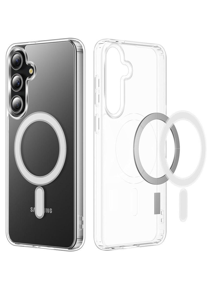 Samsung Galaxy S24 Case Cover Clear Magnetic Phone Case Compatible with Wireless Charging Transparent Case Designed for S24 5G 6.2-inch  - Image 3