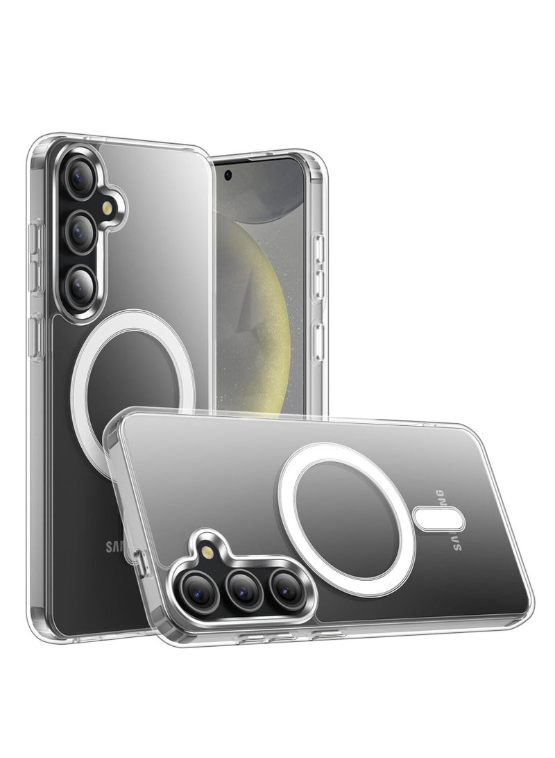 Samsung Galaxy S24 Case Cover Clear Magnetic Phone Case Compatible with Wireless Charging Transparent Case Designed for S24 5G 6.2-inch  - Image 1