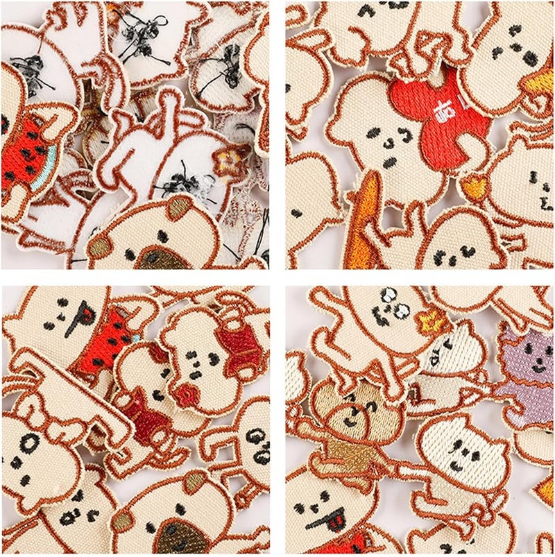 34 قطعة من رقائق الحيوانات الحديدية للتطريز على السترات والحقائب وتزيين الملابس - Image 2