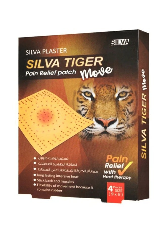 Silva Tiger - Pain Relief Patch Move (9X6) 4 Pieces