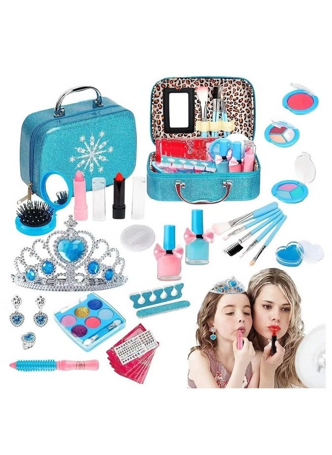 BLOOMING TIME 32pcs Children's Cosmetic Bags, Washable Cosmetic Toys, Gifts For Little Girls, Makeup Games, Makeup Toys, Portable Travel Games  - Image 2