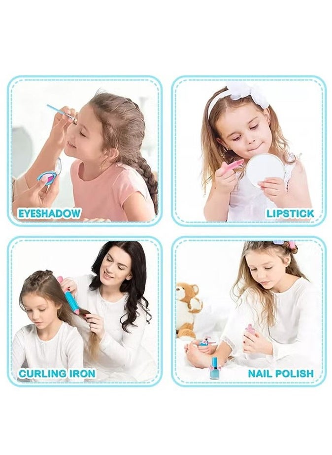 BLOOMING TIME 32pcs Children's Cosmetic Bags, Washable Cosmetic Toys, Gifts For Little Girls, Makeup Games, Makeup Toys, Portable Travel Games  - Image 4