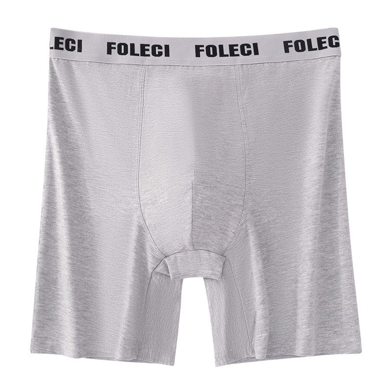 Plus Size Plus Fat Men'S Underwear Pure Cotton Anti-Abrasion Leg Sports Running Long Boxer Trousers With High Waist And Boxer - Image 1