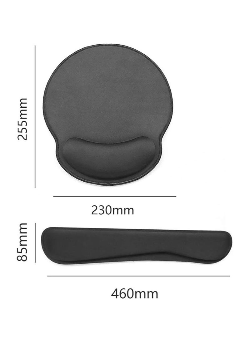Hihonor Widen Memory Foam Set Nonslip Mouse Pad with Wrist Support & Keyboard Wrist Rest Support for Office, Computer, Laptop & Mac & Comfortable & Lightweight for Easy Typing & Pain Relief  - Image 3