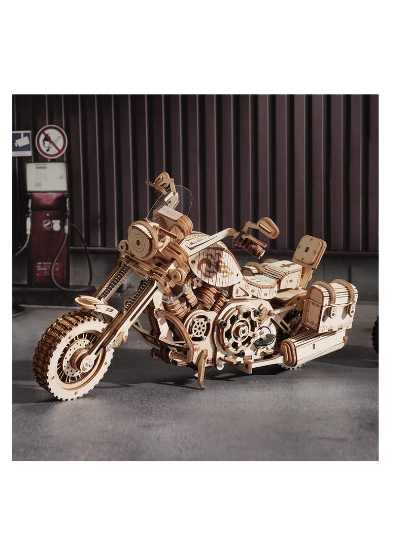 3D Wooden Puzzles Motorcycle Model for Adults to Build -1:8 Mechanical Wooden Puzzles with Kickstand Birthday for Man/Woman - Image 2