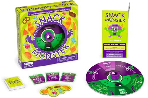 Exploding Kittens Snack Monster 26 Players Ages 4 10 Minutes to Play Snack Eating Spinner Game Kid Friendly Card Game Family Game Night Snack Time Kids Game - Image 5