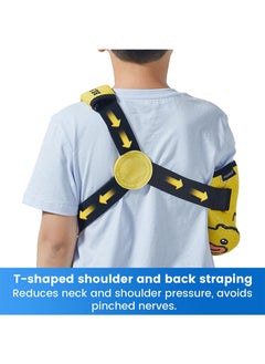 Velpeau Kids Arm Sling Shoulder Immobilizer with Waist Strap Sponge Filled Design Arm Support Brace for Children Boys Girls  - Image 2