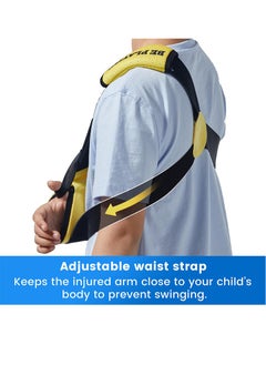 Velpeau Kids Arm Sling Shoulder Immobilizer with Waist Strap Sponge Filled Design Arm Support Brace for Children Boys Girls  - Image 3
