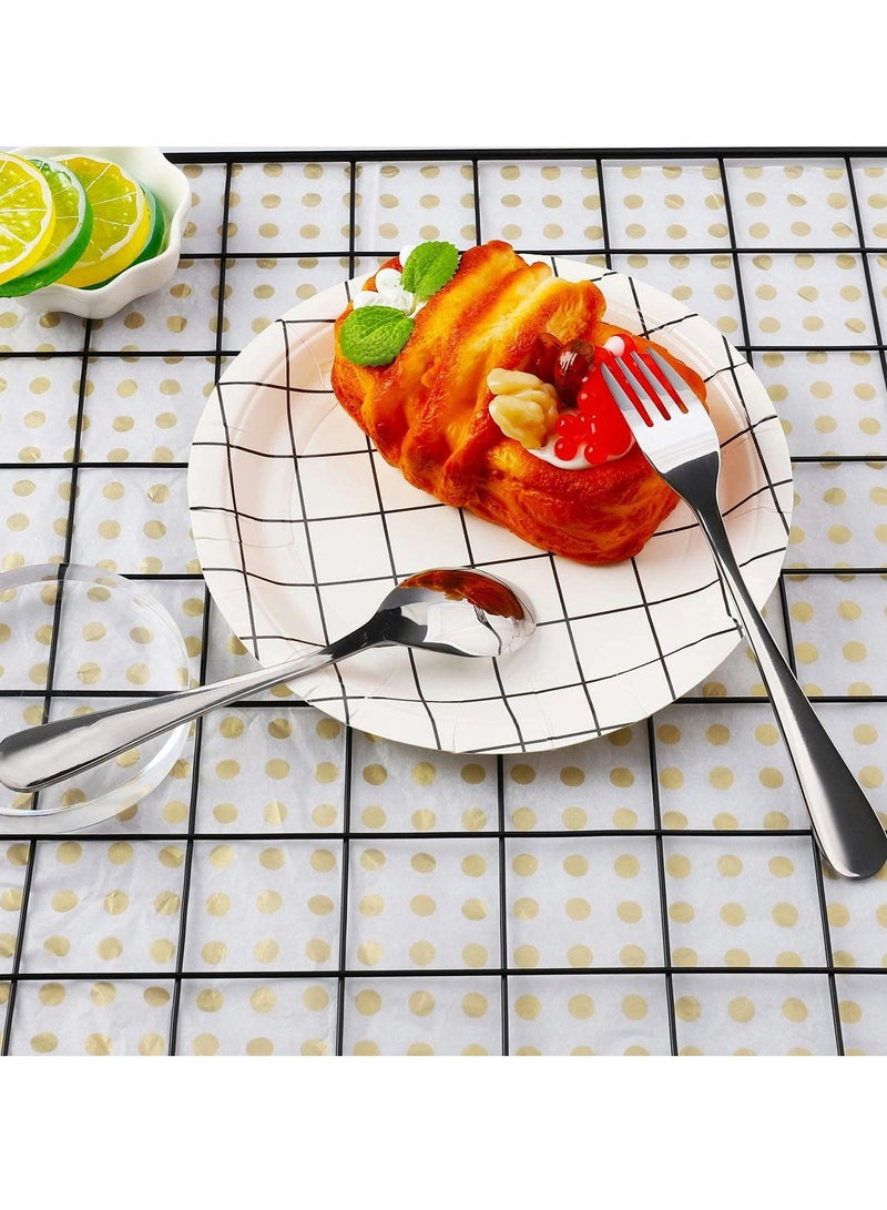 6 Pieces Kids Silverware Stainless Steel Children's Safe Flatware Little Bear Child Spoon and Fork Set Toddler Utensils Metal Cutlery Set,3 x Safe Forks,3 x Children Tablespoons - Image 2