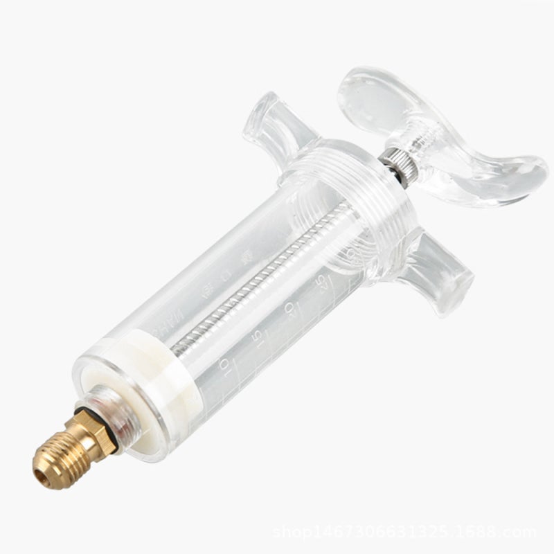 Air Conditioner Oil Inject Tool: 30ml 1/4 Inch Female SAE Connector - Low-side Quick Coupler Adapter Oil Inject Tool for Home Office Car AC Systems, Refrigerant Leak Monitoring - Image 3