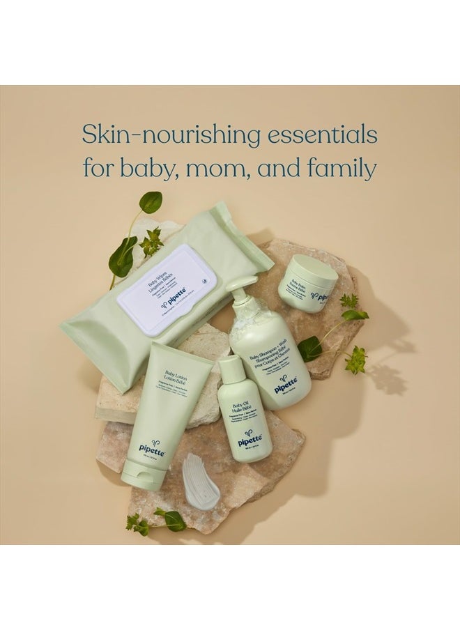 pipette New & Improved Formula Baby Lotion, Hydration, Natural Moisture of Baby's Delicate Skin, Renewable Plant-Derived Squalane, Fragrance-Free Lotion, 6 fl. oz (3000991)  - Image 4