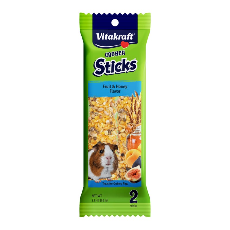 Vitakraft Guinea Pig Fruit & Honey Treat Sticks 2 Pack, 3.5 Ounce - Image 1