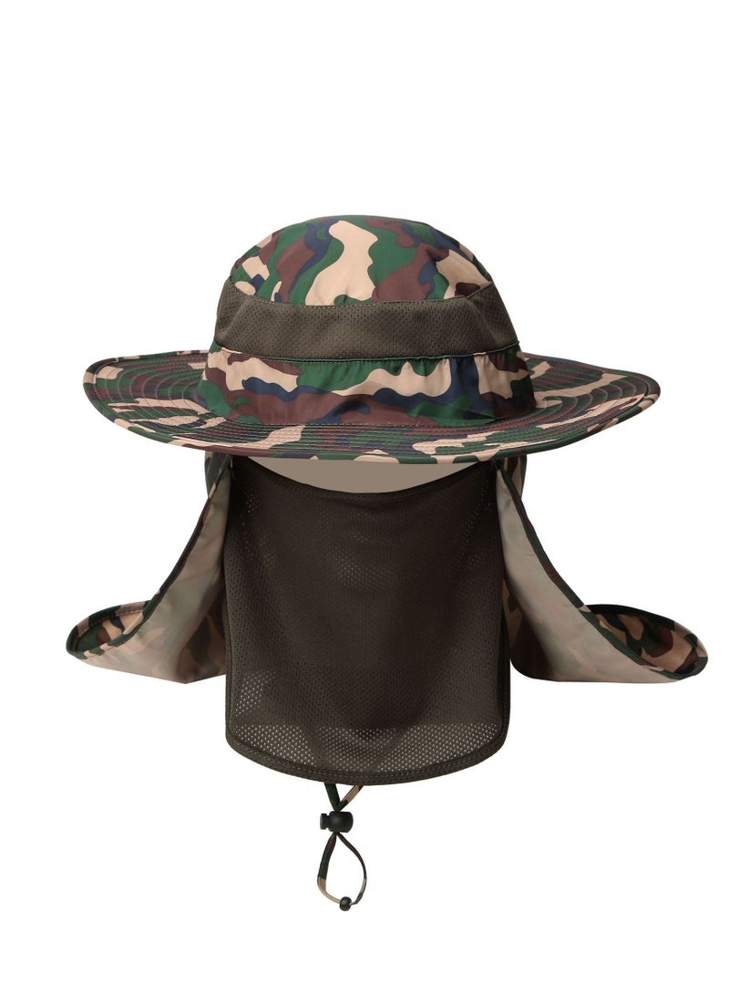 Outdoor Fishing Sun Hat With Removable Neck Cover