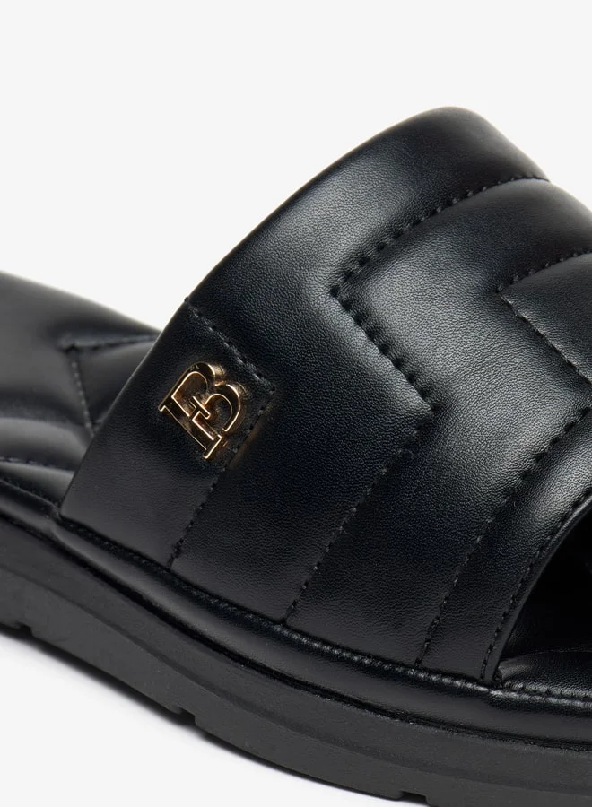 فلورا بيلا من شو إكسبرس Women's Quilted Slides with Metallic Accent