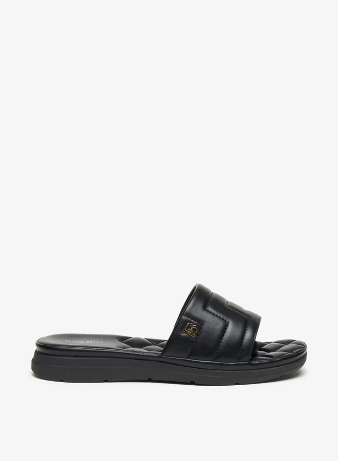 فلورا بيلا من شو إكسبرس Women's Quilted Slides with Metallic Accent