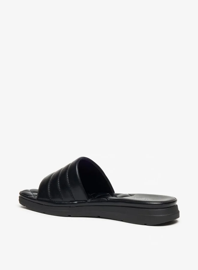 فلورا بيلا من شو إكسبرس Women's Quilted Slides with Metallic Accent