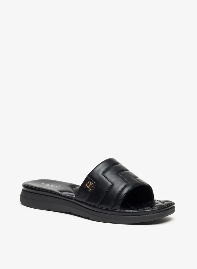 فلورا بيلا من شو إكسبرس Women's Quilted Slides with Metallic Accent