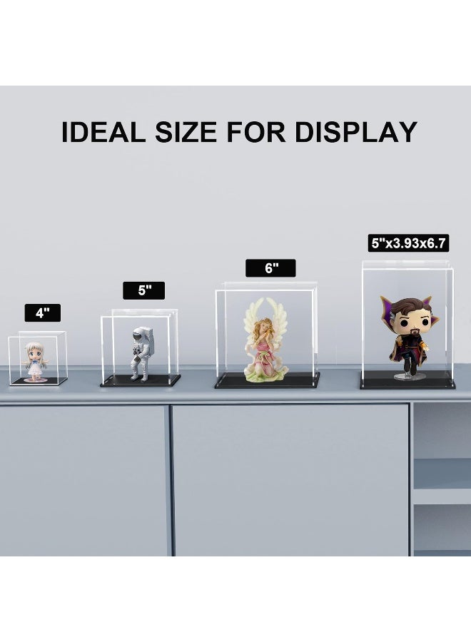 TPGP Fully Assembled Acrylic Display Case, 6 Inch Clear Acrylic Box For Display Collectible, Countertop Alternative Glass Case For Home Storage And Organizing Toys - Image 4