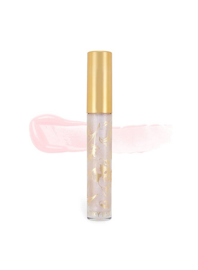 وينكي لوكس ملمع شفاه Glossy Boss، ملمع شفاه لتألق يومي يدوم طويلاً، مكياج غني بالفانيليا الطبيعية وزيت بذور الخروع لتعزيز الترطيب طوال اليوم، 0.14 أونصة، كعكة عيد الميلاد - Image 1