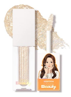 AMTS Webtoon True Beauty - 02 Some Sweet Glitter | Liquid Pink Gold Chunky Glitter Eyeshadow | Highlighter, K-Drama Korean Makeup, Highly Pigmented, Long Lasting Shimmer (Some Sweet)  - Image 1