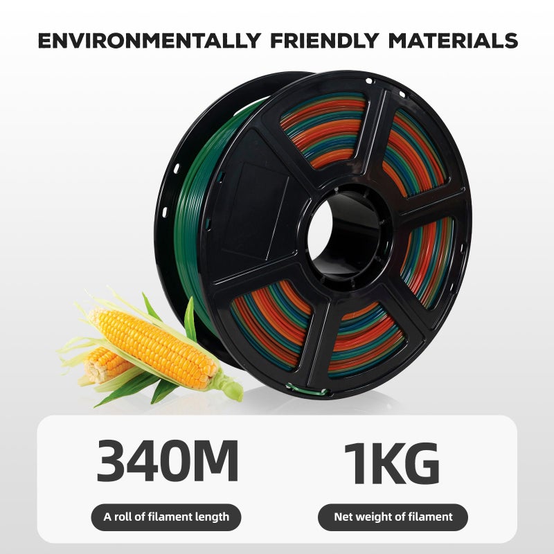 FLASHFORGE PLA Filament 1.75mm, 3D Printer Filament 1kg (2.2lbs) Spool, Dimensional Accuracy +/- 0.02mm, 3D Printing Filament Easy to Use and Fits for Most FDM 3D Printers (Rainbow) - Image 5