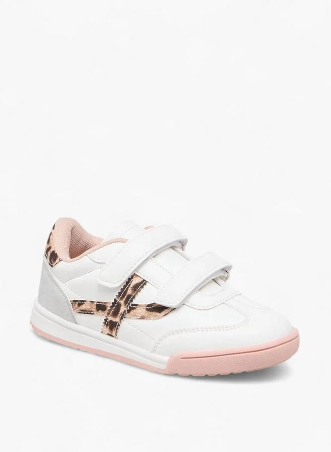 Flora Bella By Shoexpress Animal Print Sneakers With Hook And Loop Closure