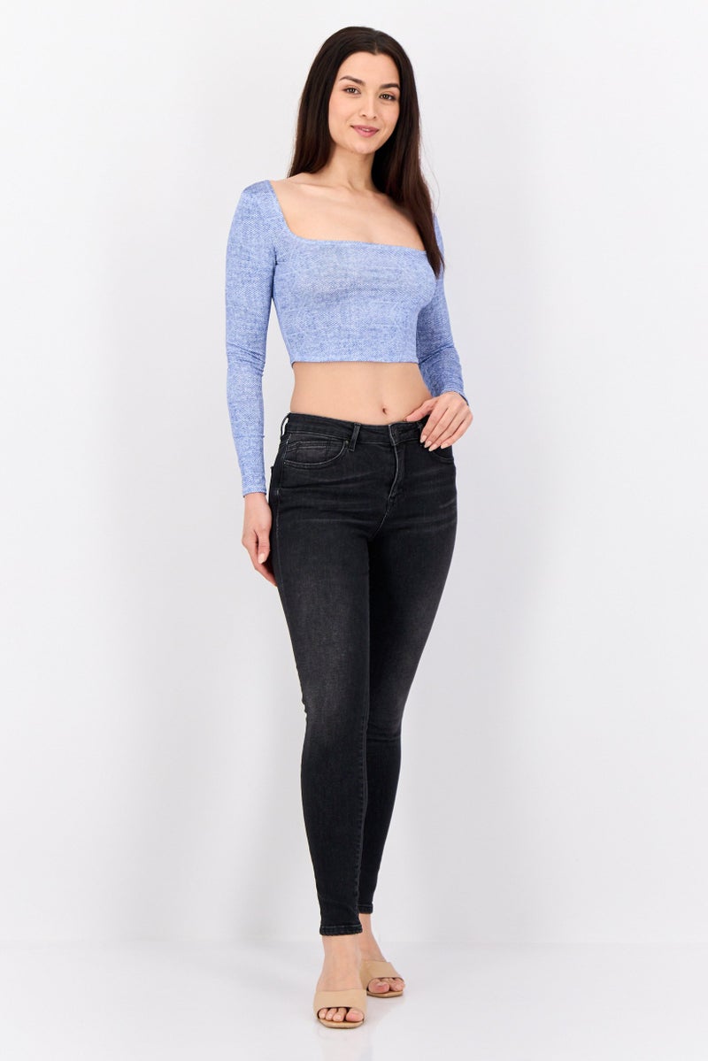ESPRIT Women Skinny Fit Wash Stretchable Denim, Charcoal - Image 2