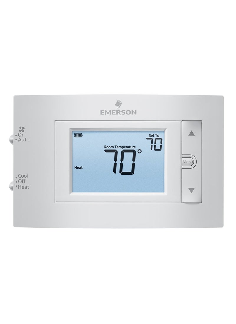 Emerson Emerson 1F83C-11NP Conventional (1H/1C) Non-Programmable Thermostat, White  - Image 1