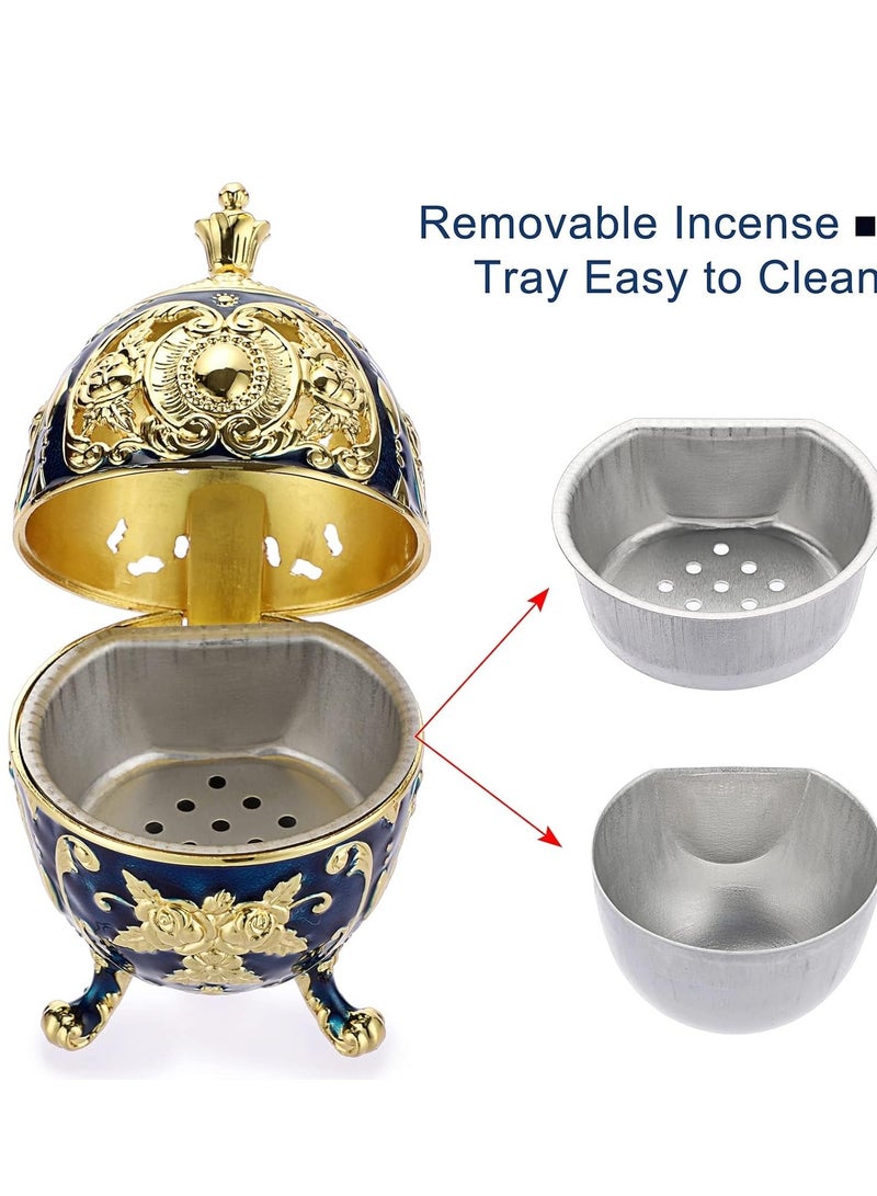 Barakah Metal Zinc Vintage Incense Burner Decorative Holder with Removable Tray, Corn Aromatherapy for Home office Spa Bakhoor Sticks Golden - Image 5