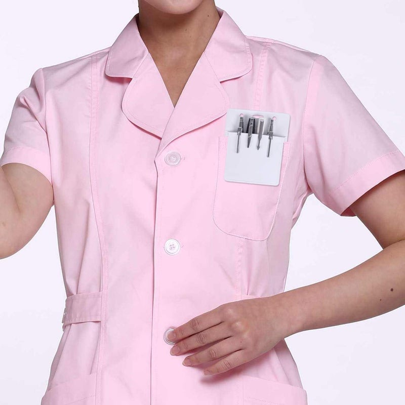 Wisdompro 5 Pack Heavy Duty Pocket Protector for Shirts, Lab Coats, Pants - Multi-Purpose- Holds Pens, Pointers, Cards, and Notes. Top is Pre-Slotted for Lanyard and Has Holes for Nametag - White - Image 5