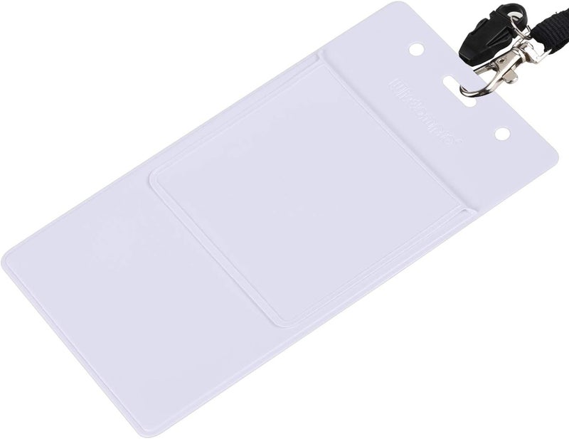 Wisdompro 5 Pack Heavy Duty Pocket Protector for Shirts, Lab Coats, Pants - Multi-Purpose- Holds Pens, Pointers, Cards, and Notes. Top is Pre-Slotted for Lanyard and Has Holes for Nametag - White - Image 2