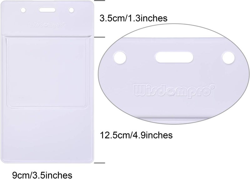 Wisdompro 5 Pack Heavy Duty Pocket Protector for Shirts, Lab Coats, Pants - Multi-Purpose- Holds Pens, Pointers, Cards, and Notes. Top is Pre-Slotted for Lanyard and Has Holes for Nametag - White - Image 3