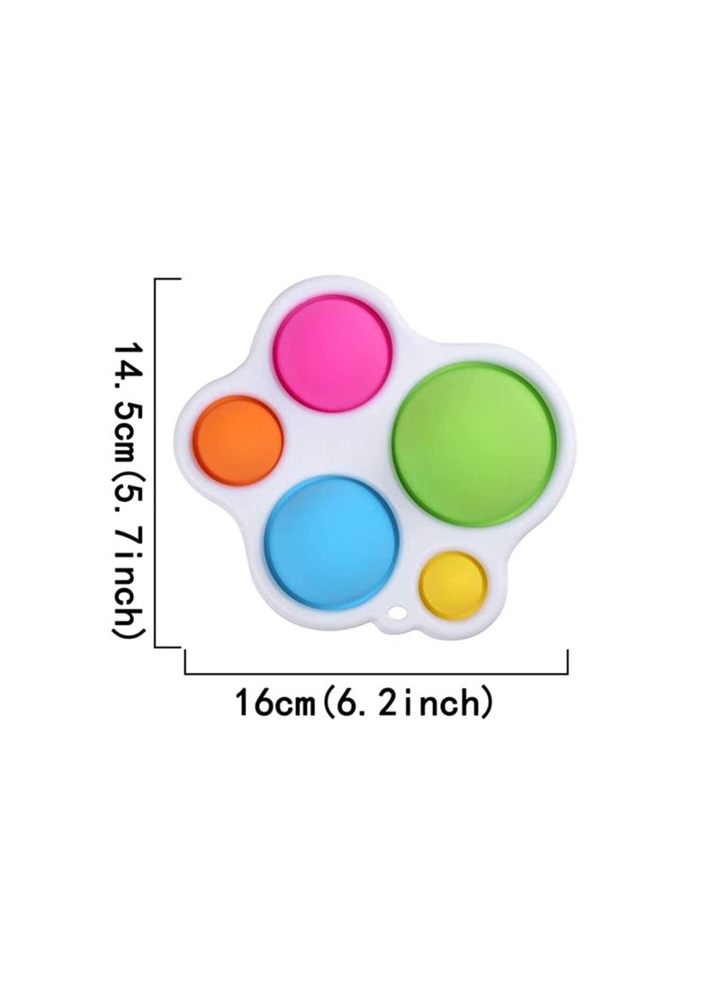 Simple Dimple Fidget Toy Game -Early Educational Push Pop Bubble Fidget Dimple Toy for Kids and Adults - Anti-Anxiety Stress Reliever Pop Dimples Fidget Toys - Random Buttons