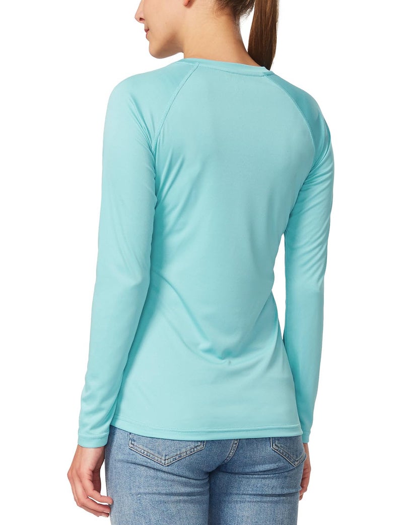 baleaf Women's Long Sleeve Shirts UPF 50+ Sun Protection SPF Quick Dry Lightweight T-Shirt Outdoor Hiking Runing Fishing Light Green Size M - Image 2