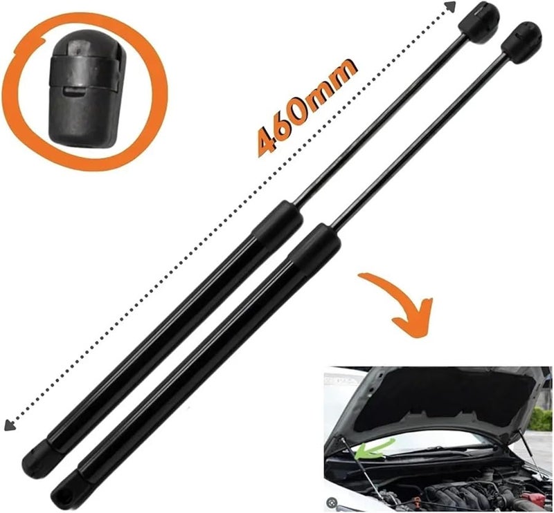 Normal Black Hood Struts Compatible with Nissan Patrol Y62 2010 Present Armada Infiniti QX56 QX80 - Image 3
