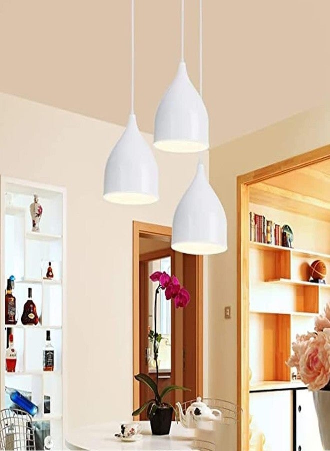 GAUVIK Aluminium 3 Light Cluster Hanging Light for Restaurant, Bedroom, Living Room -White - Image 1